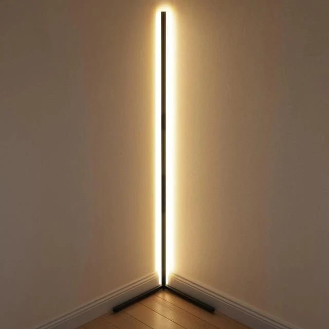 RGB corner floor lamp with warm light for cozy bedroom atmosphere