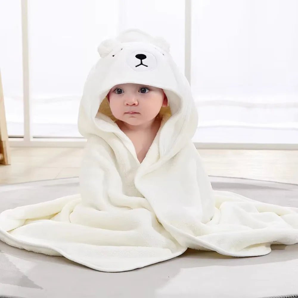 Cartoon Animal Hooded Baby Bath Towel – Soft Toddler Blanket & Swaddle Wrap - Carry Light