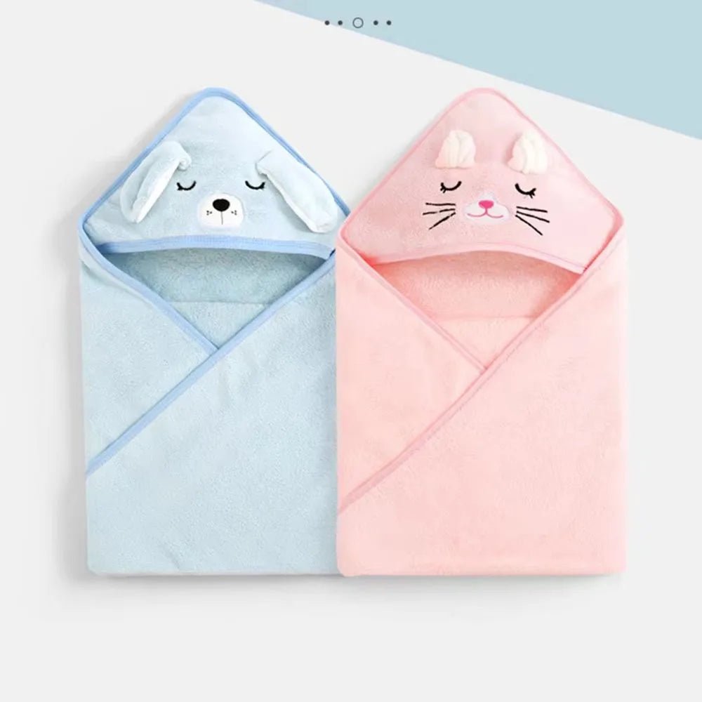 Cartoon Animal Hooded Baby Bath Towel – Soft Toddler Blanket & Swaddle Wrap - Carry Light
