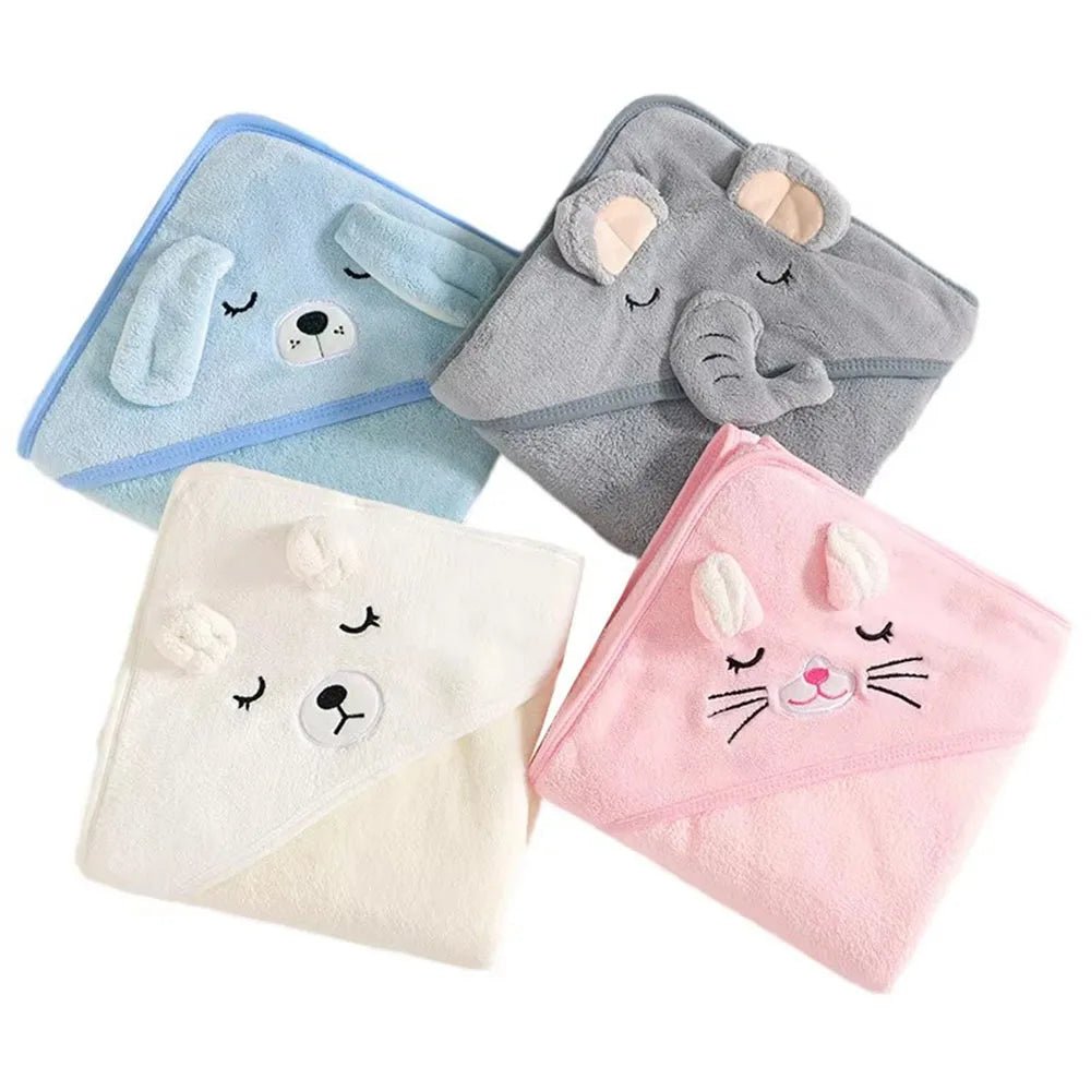 Cartoon Animal Hooded Baby Bath Towel – Soft Toddler Blanket & Swaddle Wrap - Carry Light