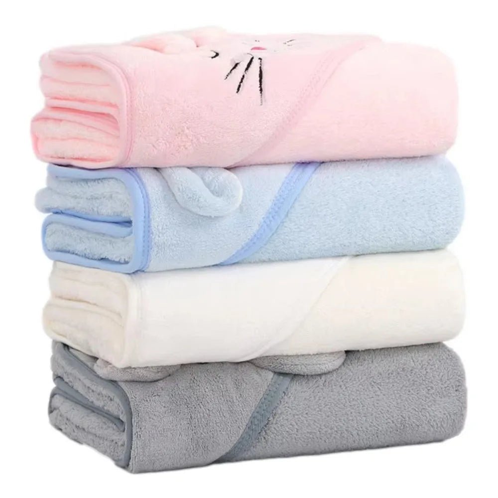 Cartoon Animal Hooded Baby Bath Towel – Soft Toddler Blanket & Swaddle Wrap - Carry Light
