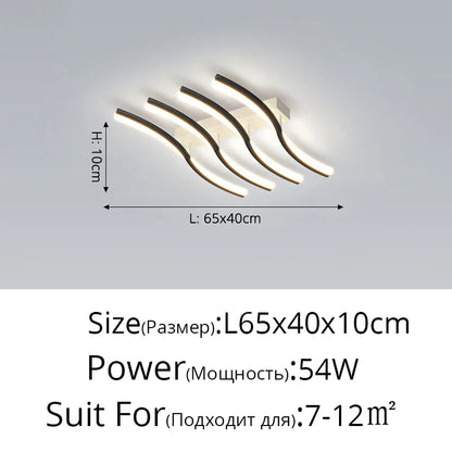 Ceiling light fixture with dimensions and power rating on a gray background