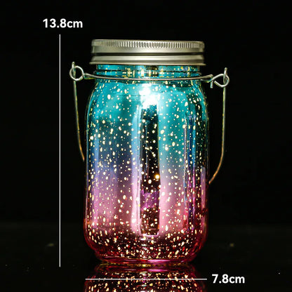 Decorative jar with star-like patterns, measurements indicated on a black background