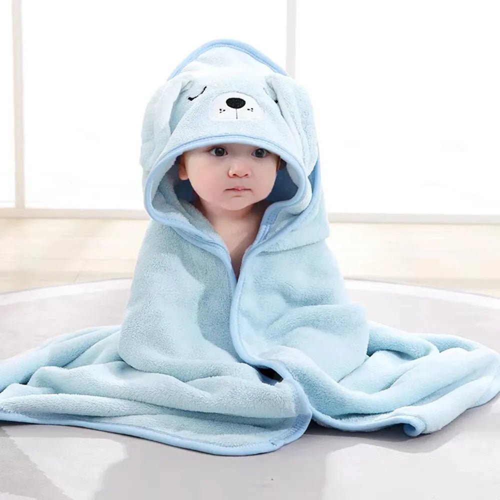 Cartoon Animal Hooded Baby Bath Towel – Soft Toddler Blanket & Swaddle Wrap - Carry Light