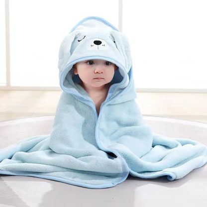 Cartoon Animal Hooded Baby Bath Towel – Soft Toddler Blanket & Swaddle Wrap - Carry Light