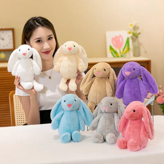 Cute Bunny Rabbit Plush Toy – Long - Eared Soft Stuffed Animal Gift for Kids & Babies - Carry Light
