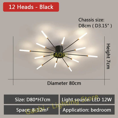 LED Catherine Wheel Firework Style Ceiling Light - Carry Light