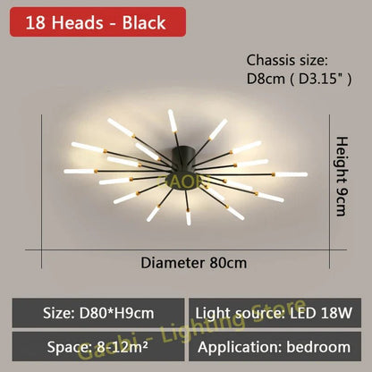 LED Catherine Wheel Firework Style Ceiling Light - Carry Light
