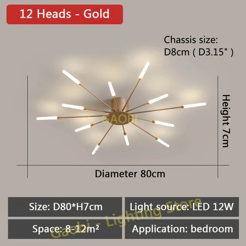 LED Catherine Wheel Firework Style Ceiling Light - Carry Light