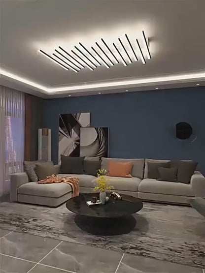 Video showing Nordic fishbone ceiling light