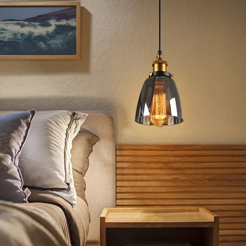 Sleak Transparent Glass and Metal Pendant Ceiling Lights - Carry Light