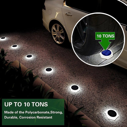 Solar Deck Path Lights – Waterproof IP68 LED Outdoor Lights - Carry Light