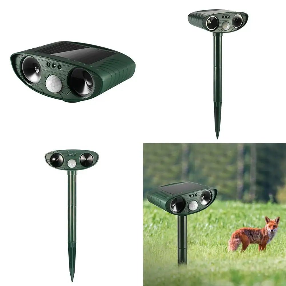 Solar Ultrasonic Garden Animal Repeller - Carry Light