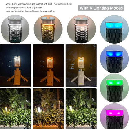 Telescopic LED Camping Light with Bluetooth Speaker - Carry Light