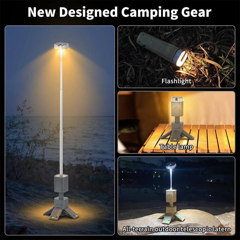 Telescopic LED Camping Light with Bluetooth Speaker - Carry Light