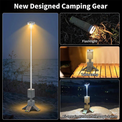Telescopic LED Camping Light with Bluetooth Speaker - Carry Light